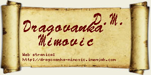 Dragovanka Mimović vizit kartica